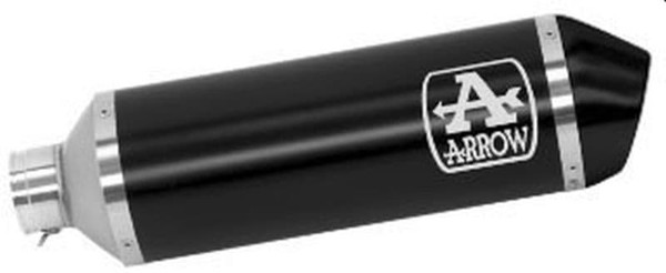Bild von Sport-Endschalldämpfer Arrow Urban, Alu schwarz/Stahl-Endkappe schwarz Vespa GTS/GTV 300 E5, mit EG/CH-Genehmigung